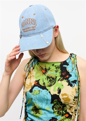 Denim cap Faded Denim A6563 Ganni 